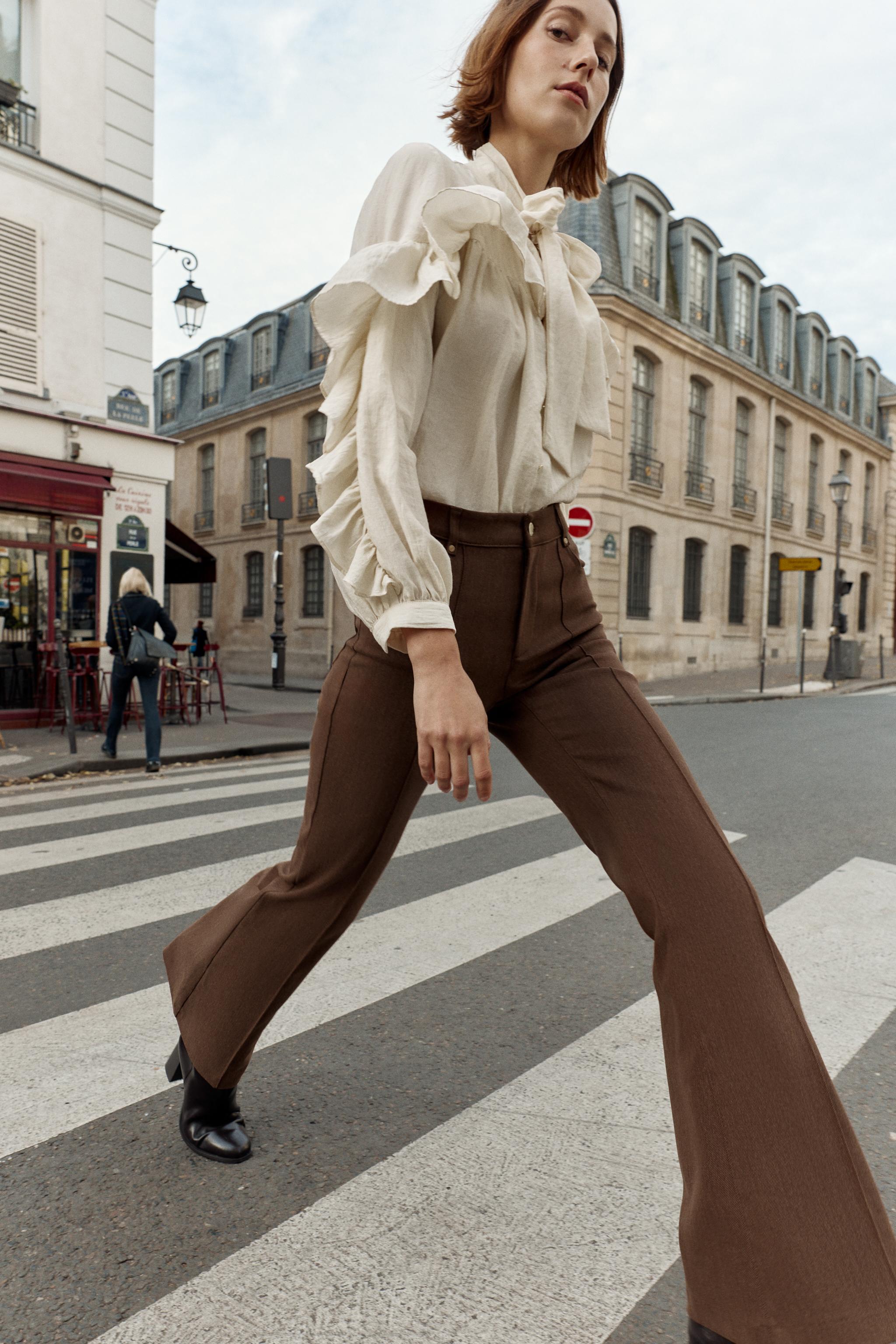 HIGH-WAISTED FLARE PANTS